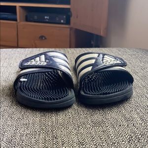 Navy Blue Adidas Slides